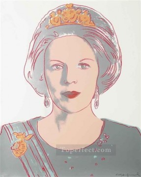 有名な要約 Painting - Reigning Queens POP Artists のオランダのベアトリクス女王